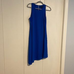 Never Worn Cobalt Blue Banana Republic Asymmetrical Hem Midi Dress